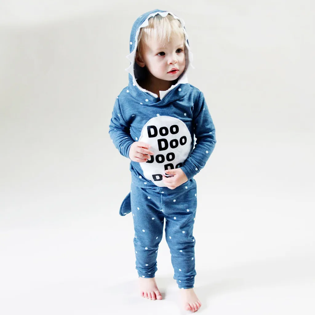 Infant Toddler Baby Boys Girls Cartoon Hooded Sweatshirt Coat Tops Outfits