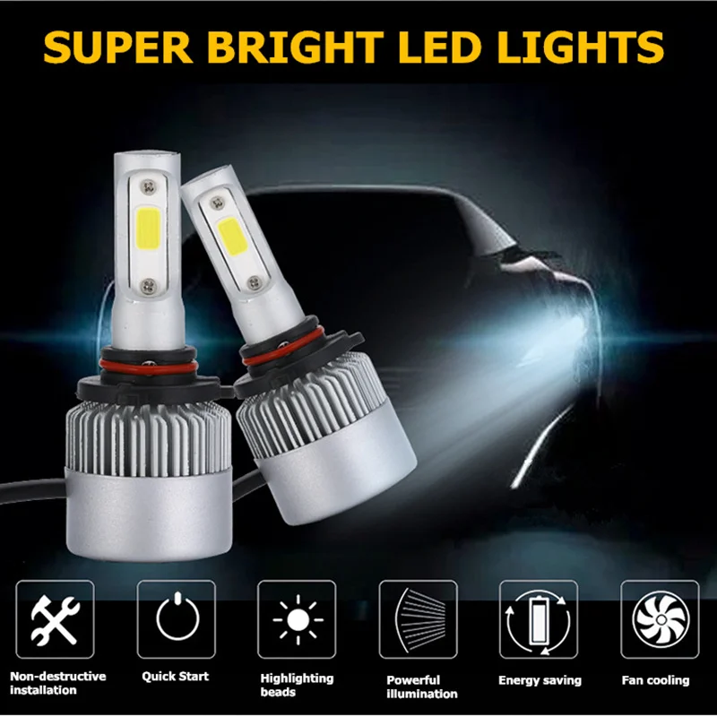 

h7 Led Headlights Auto h4 h1 COB LED Light 6000K 32V 8000LM h27 h3 h8 led Fog light High Quality lights for Cars