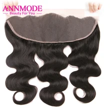 Annmode Malaysian Body Wave Human Hair Lace Frontal Closure 13*4 Free Part Free Shipping 100% Non-Remy Hair