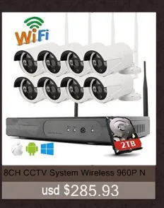 1080 P 4CH Беспроводной NVR CCTV Системы Wi-Fi 2.0MP наружная, в защитном колпаке P2P IP Камера Водонепроницаемый безопасности комплект видеонаблюдения