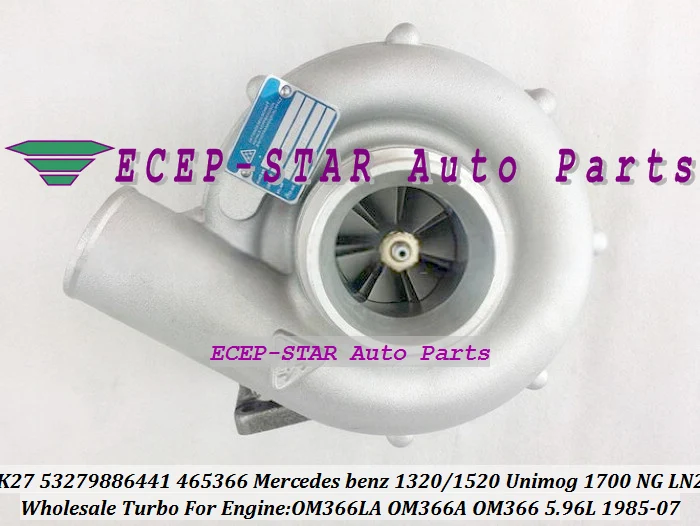 K27 53279886441 53279706441 465366 465366-0009 Turbo Turbocharger For Mercedes Benz Truck 1320 1520 Unimog 1700 NG LN2 1985-07 OM366LA OM366A - (2)