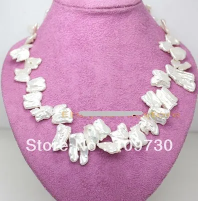 

Jewelry 0012400 GREAT 21mm White Reborn Keshi Pearl necklace