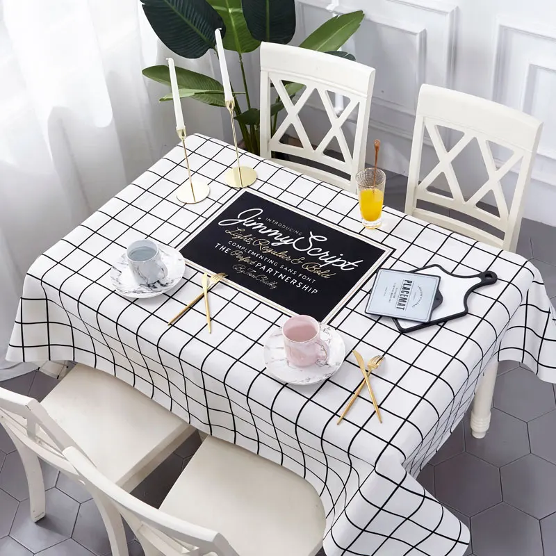Геометрическая печатная Водонепроницаемая Скатерть прямоугольная декоративное хлопковое белье скатерть для обеденного стола для кухни и дома