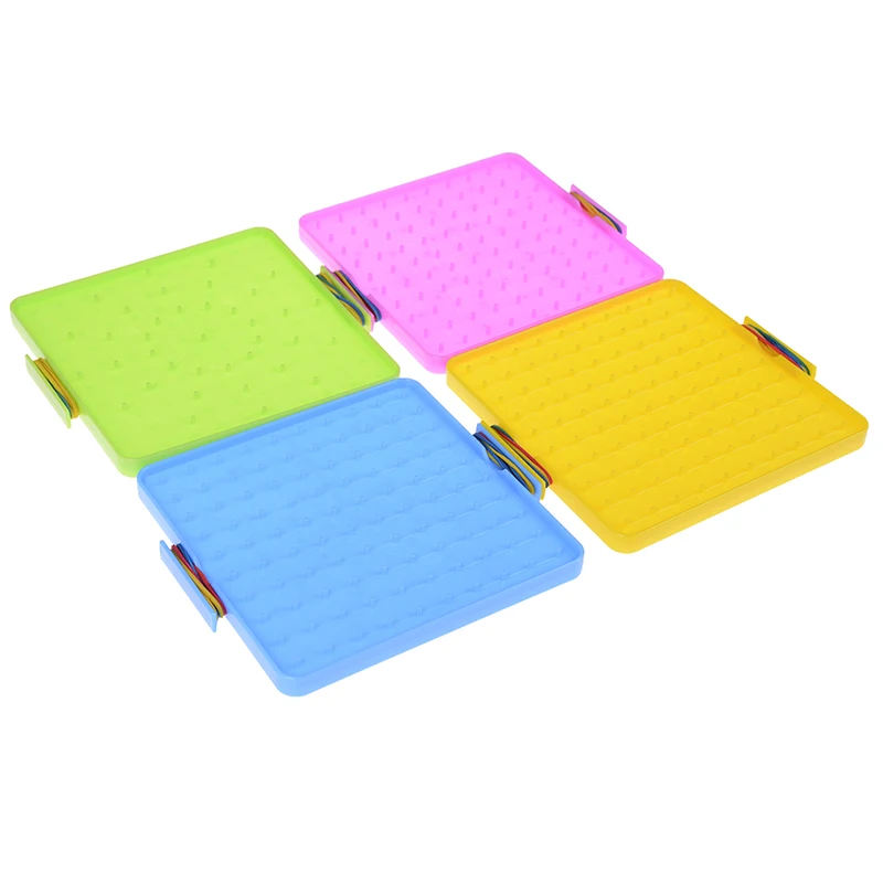 Plastic Nail Plate Primary Mathematics Nailboard Tool Geometry Demo Children Educational Toy Teaching Instrument Puzzle Game Toy Plastic Nail Plate Primary Mathematics Nailboard Tool Geometry Demo Children Educational Toy Teaching Instrument Puzzle Game Toy