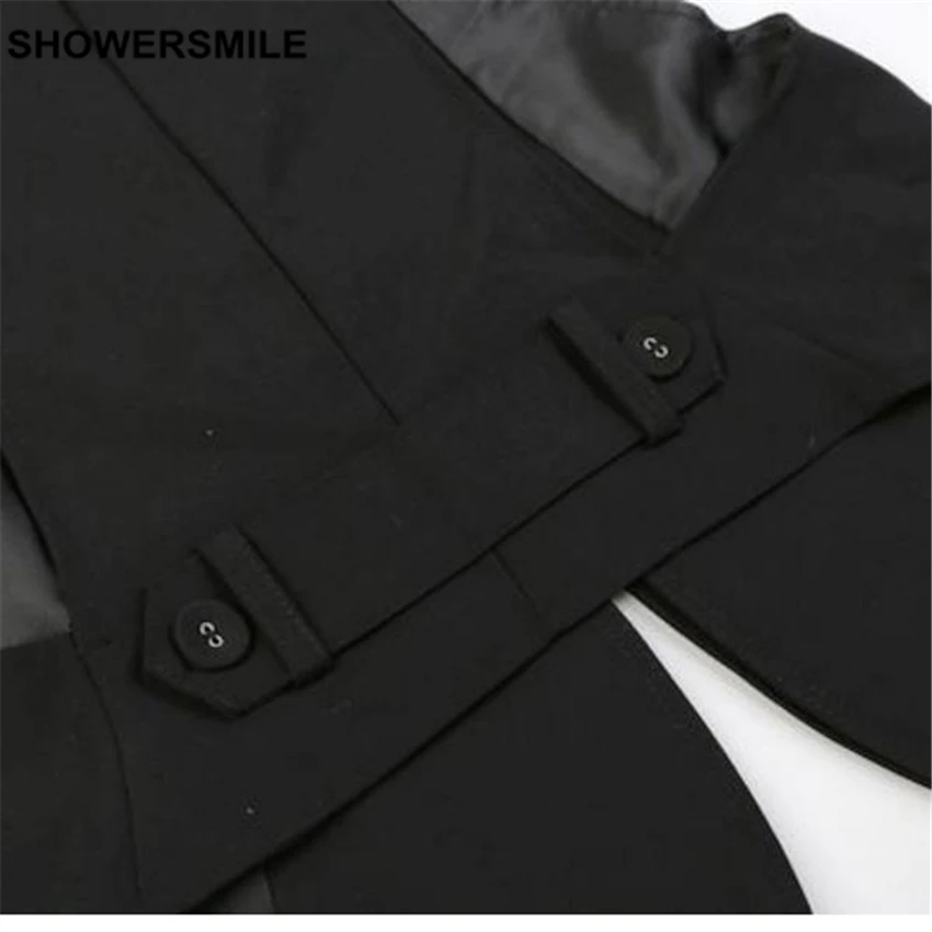 Black Suit Vest Women Spring Working Style Waistcoat Solid Cotton V Neck Plus Size 3XL Gilet Brand New Fashion Ladies Clothing
