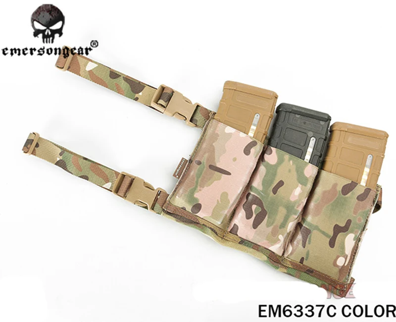 EmersonGear высокоскоростная сумка для журналов с шестью поясными вставками эластичная резиновая сумка с подушками эластичная резиновая Мультикам черная CB