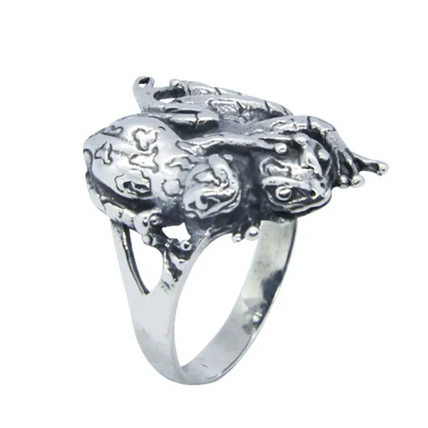 

316L Stainless Steel Mens Ring Frog Ring New Fashion Lucky Toad Ring Size 7~13
