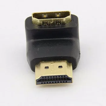 

New High Performance Right Angle HDMI-HDMI Audio Adapter Connector For 1080p LCD TV Mini Elbow HDMI Male to Female Adapter #W