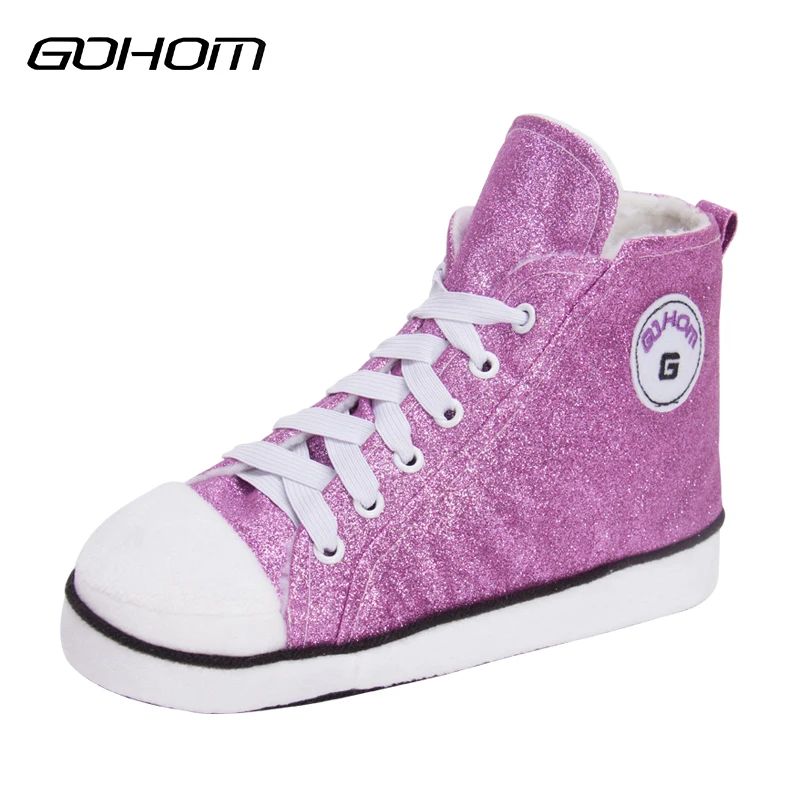 

GOHOM Women Home Comfortable Slippers Home Shoes Non-slip Soft Warm Slippers Indoor Bedroom Couple Floor Shoes 12 Colors