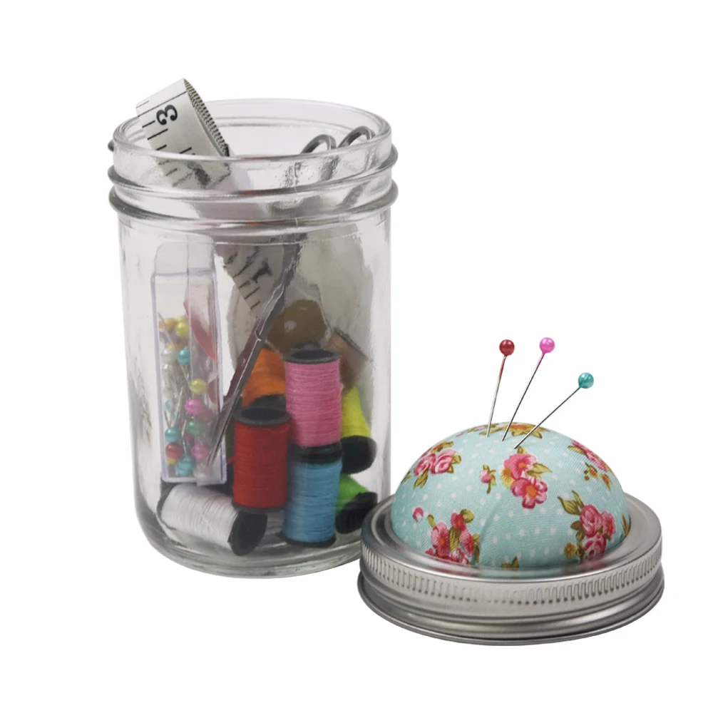 

Portable Sewing Box Kit Quilting Stitching Embroidery Fabric Pincushion Needle Threads Scissors Sewing Accessories
