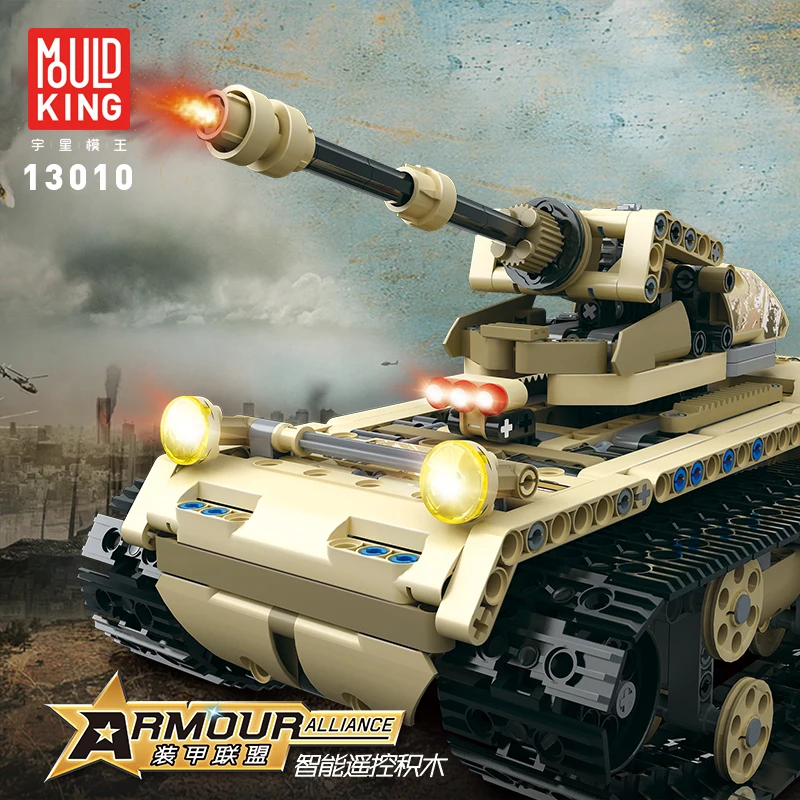 

Mouldking Technic 13010 Armour Alliance Rc Blocks Military Series Armed Building Blocks Remote Control Truck Brick Tank