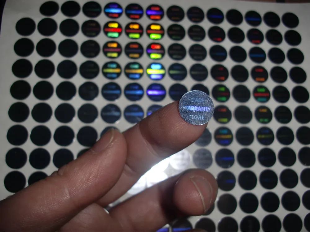 

Diameter 10mm hologram Sticker Case Warranty Store labels, Laser stickers , hologram stickers, waterproof stickers 980pcs/lot