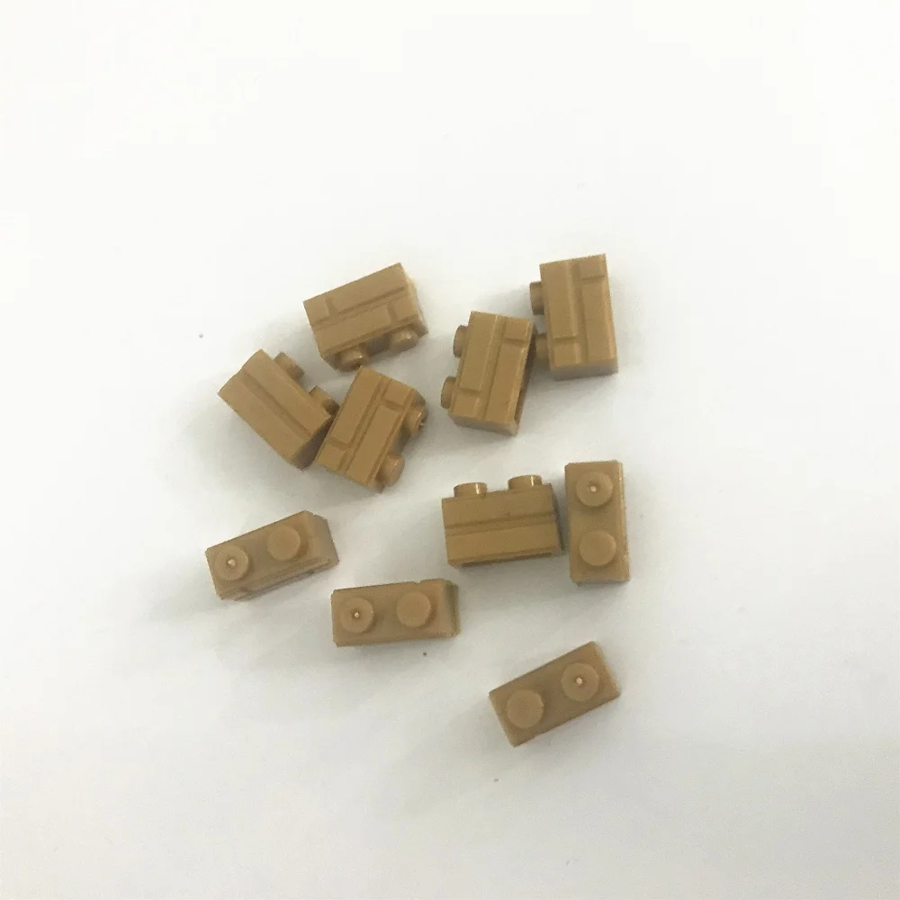 

MOC Wall Building Blocks Bricks Basic Pieces 1x2 City House Dark Gold 50 pcs DIY LegoINGG Creativity Educational Plastic Parts