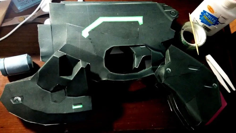 DIY 1:1 3D головоломка бумага D. Va пистолет для косплея косплей реквизит оружие Ремесло бумажные игрушки пистолет для d. va костюмы зентай боди