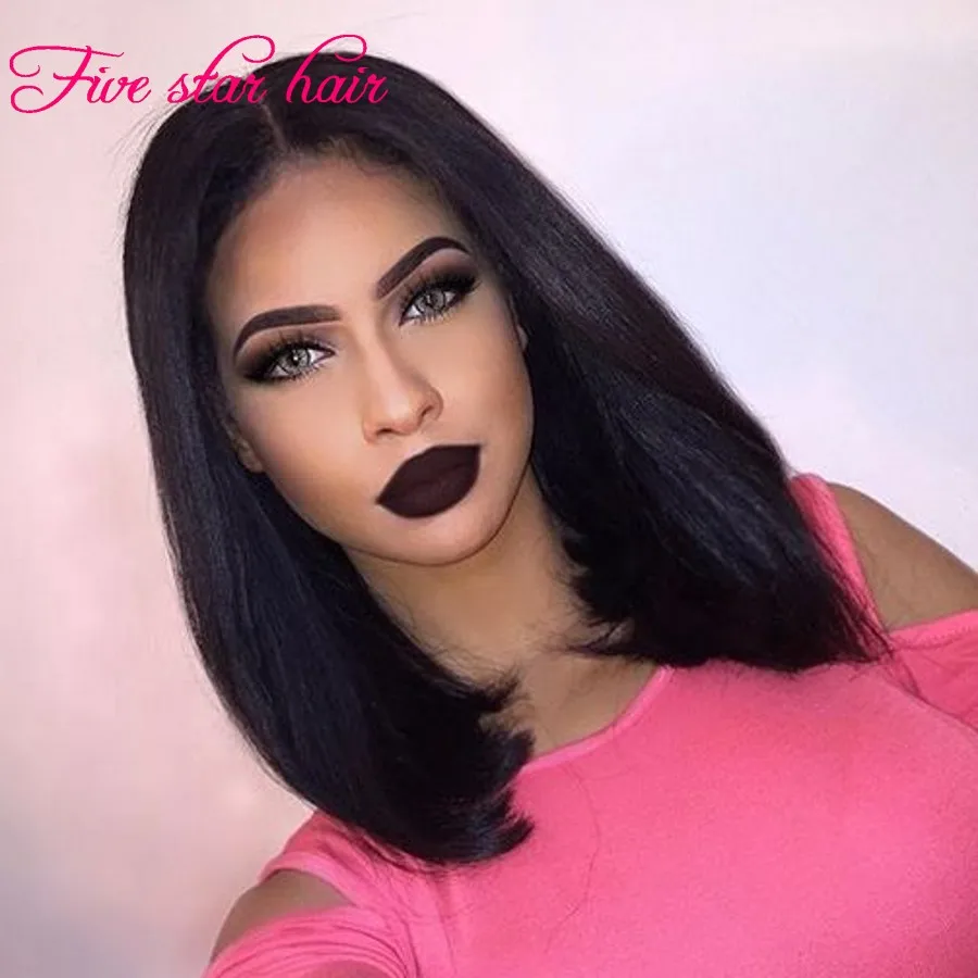 

2016 Summer Fashion Glueless Full Lace Bob Wig with 4x4" Silk Top Human hair Malaysian Virgin Lace Front Bob Wigs with baby hair