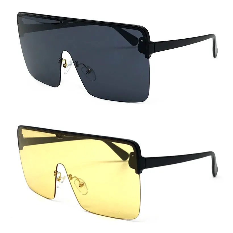 

MINCL/ 2019 Fashion Men Oversized Mask Shape Shield Style Sunglasses Street Snap women Brand Design Female Sun Glasses UV400 NX