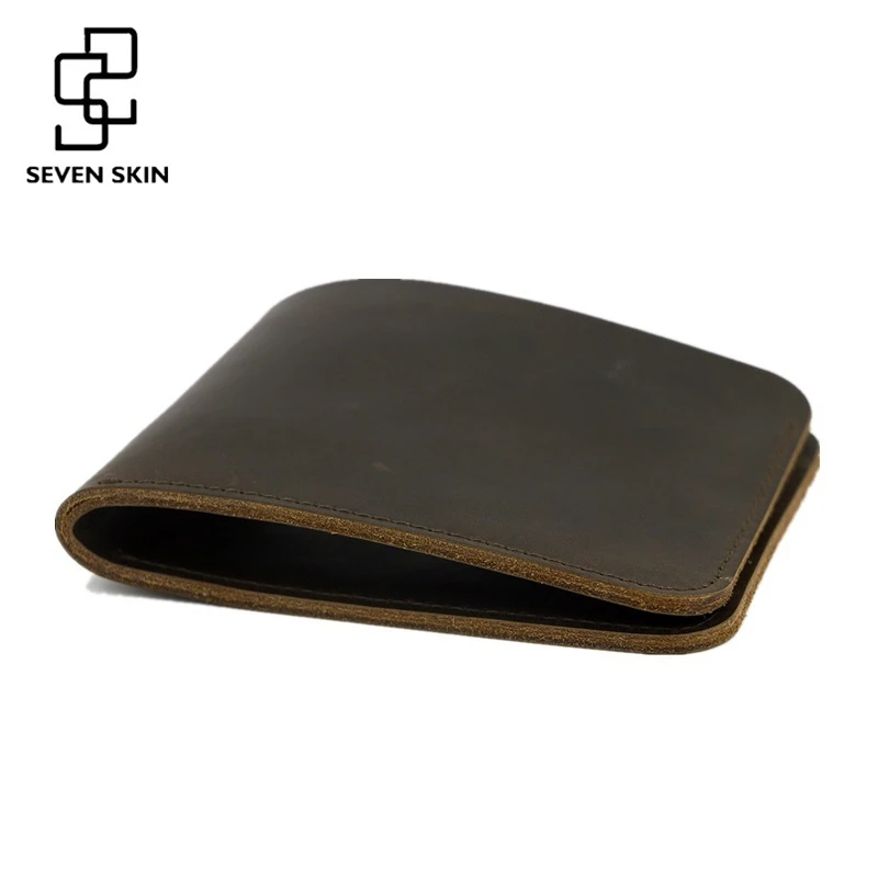 Top Quality Men Genuine Leather Wallet Bifold Purses Crazy Horse...