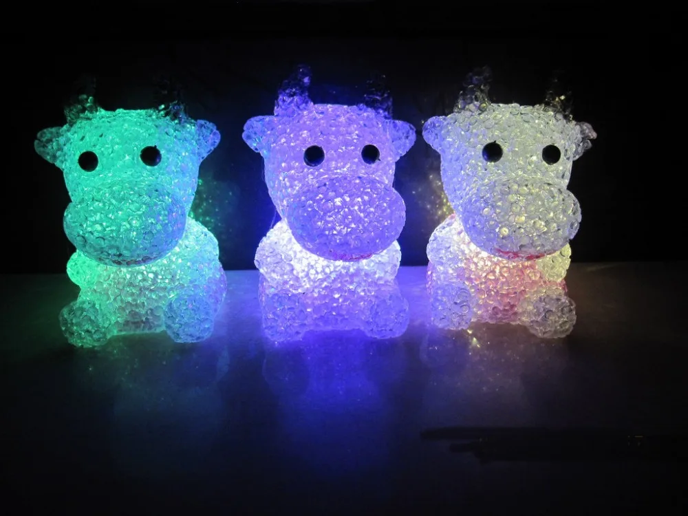 Crystal cow small light colorful LED small lights