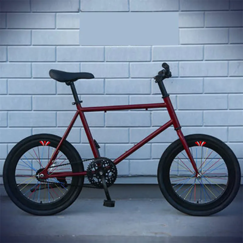 Универсальный велосипед шоссе двойные дисковые тормоза 20 дюймов 30 нож маленькие колеса мини твердые шины - Цвет: Dark Red