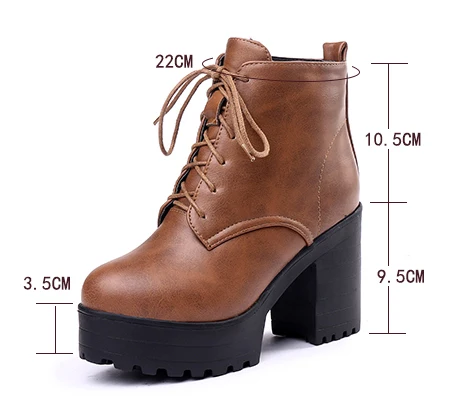 CDPUNDARI platform Ankle boots for women High heel boots Ladies Winter boots shoes woman botas mujer botte femme zapatos mujer