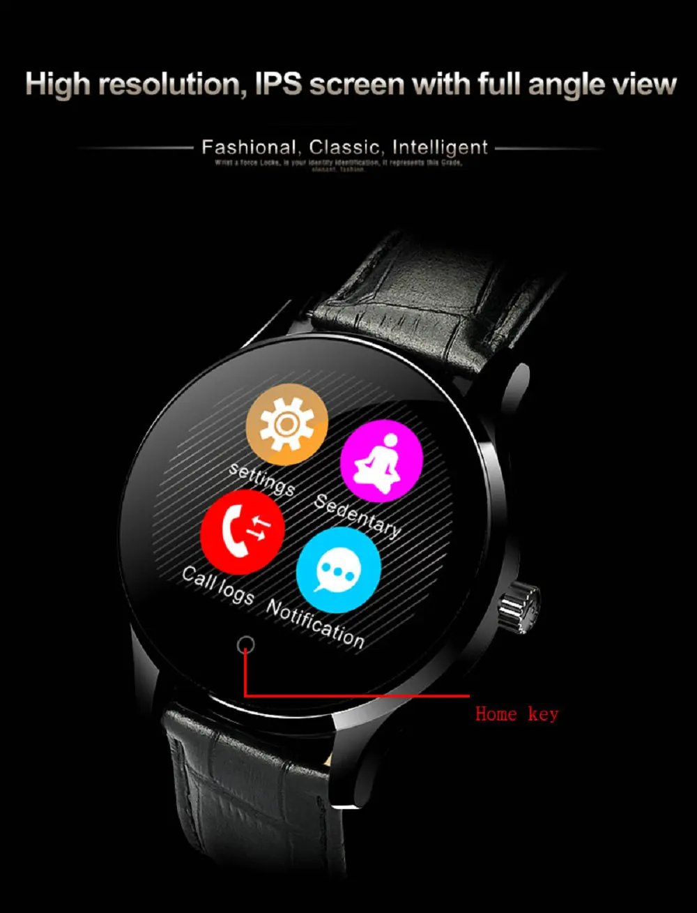 K88H Смарт часы 1,22 дюймов ips круглый экран Поддержка Спорт монитор сердечного ритма Bluetooth SmartWatch для IOS Android