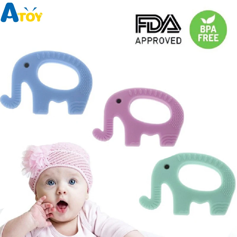 

Baby Teething Toys Baby Teether Silicone Teether Infant Toddler Oral Care Elephant Silicone Soothing Teethers Silicone Beads Toy