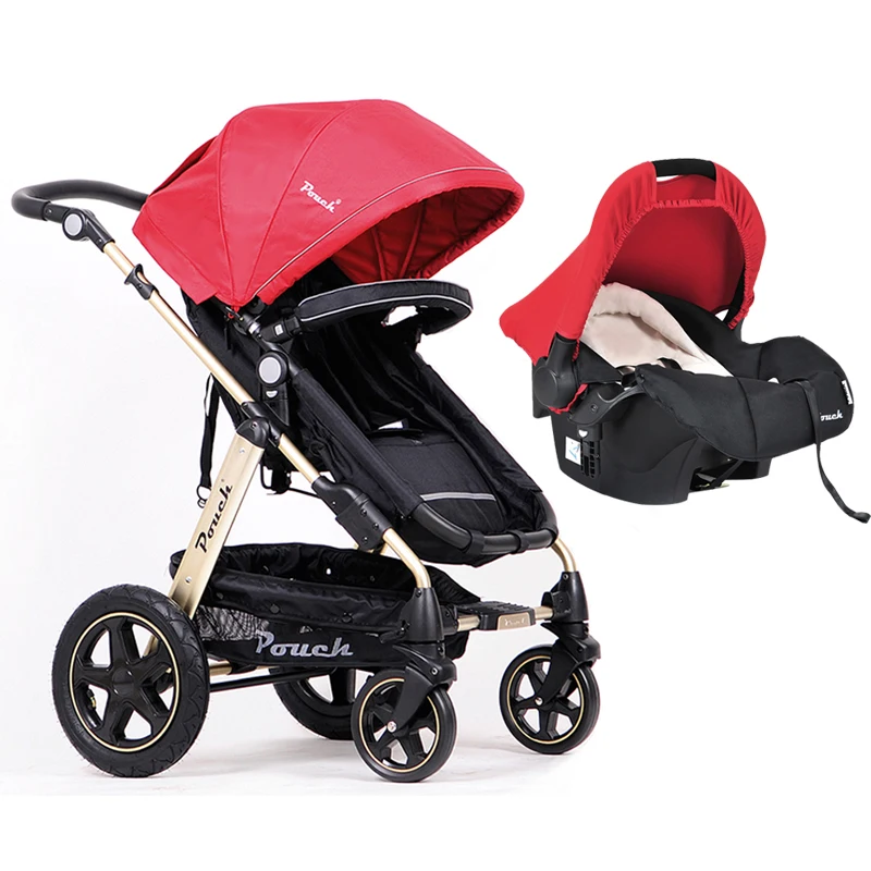 

Pouch 3-in-1 Baby Stroller newborn baby Can Sit and Lie Child Cart High Landscape Baby Trolley Fold Summer