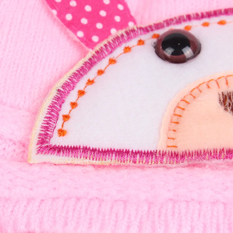 Knitted Newborn Beanies Baby Bear Hat For Baby Girls Crochet Warm Winter Baby Hats Boys Bomber Hat With Pompom Photography Props (17)