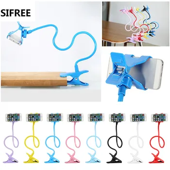 

SIFREE flexible holder Arm Lazy Mobile Phone Gooseneck Stand Holder Stents Bed Desk Table Clip Bracket For Tablet Mobile Phone