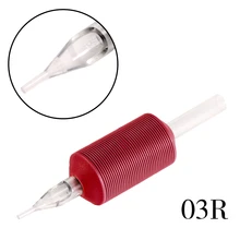 3R "(25 мм) 20 шт. тонких линий красный Одноразовые Grip татуировки трубка с Советы Профессиональный для татуировки вспомогательного оборудования машины питания