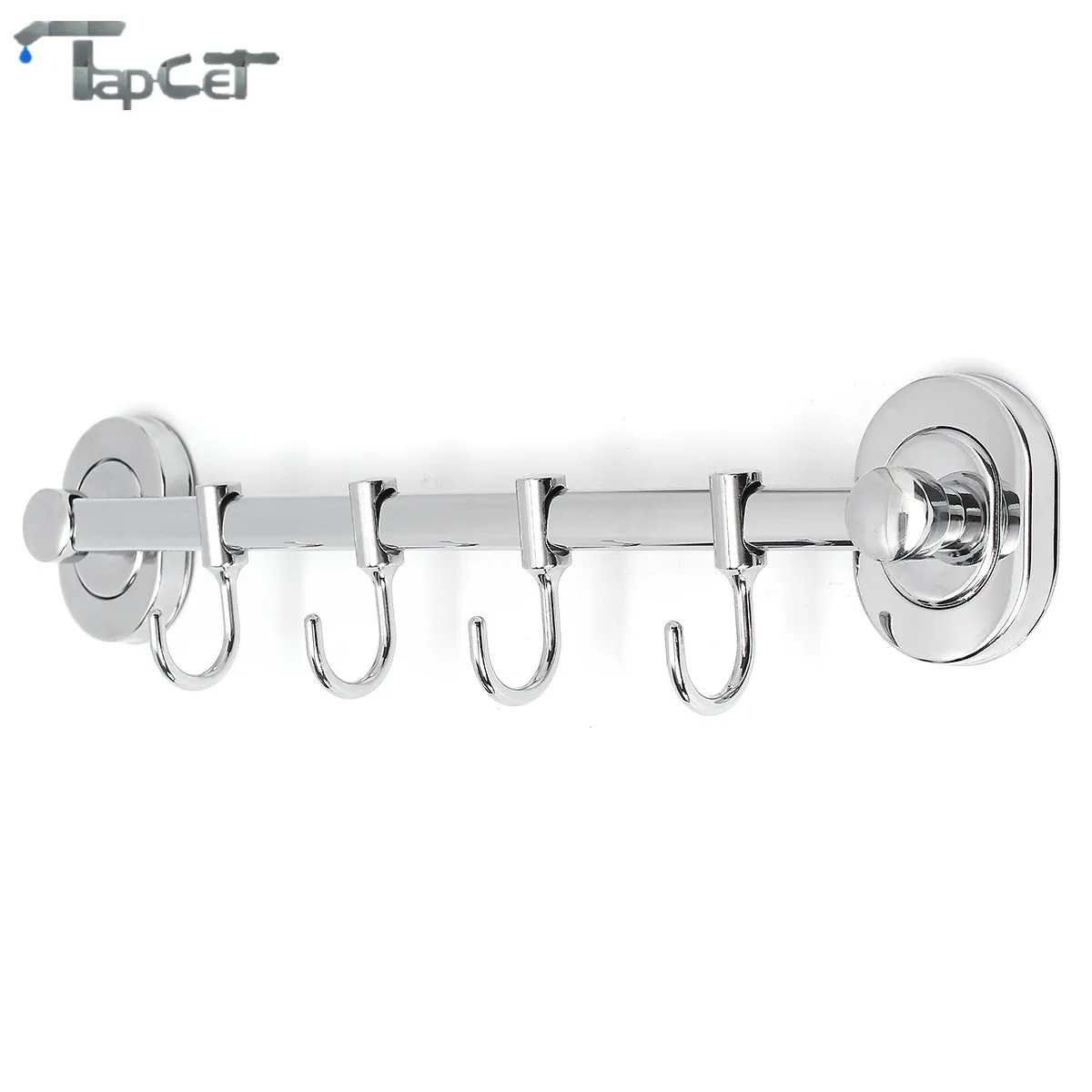 TAPCET 3/4/5/6 Hooks Silver Bathroom Stainless Steel Robe Hooks