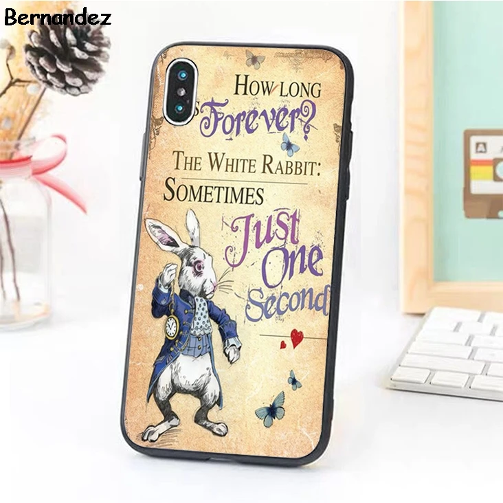 Чехол для телефона Bernandez Alice Wonderland Fairytale Rabbit iPhone 6 S 7 8 X XR XS maxS SE Samsung S5 S6 S7 edge S8 S9 Plus |