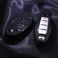 Роскошный Звездный блестящий чехол с кристаллами и бриллиантами для Nissan, Infiniti QX50 Q50L Q60 Q70 QX6 подарки для девочек - Название цвета: A-Black
