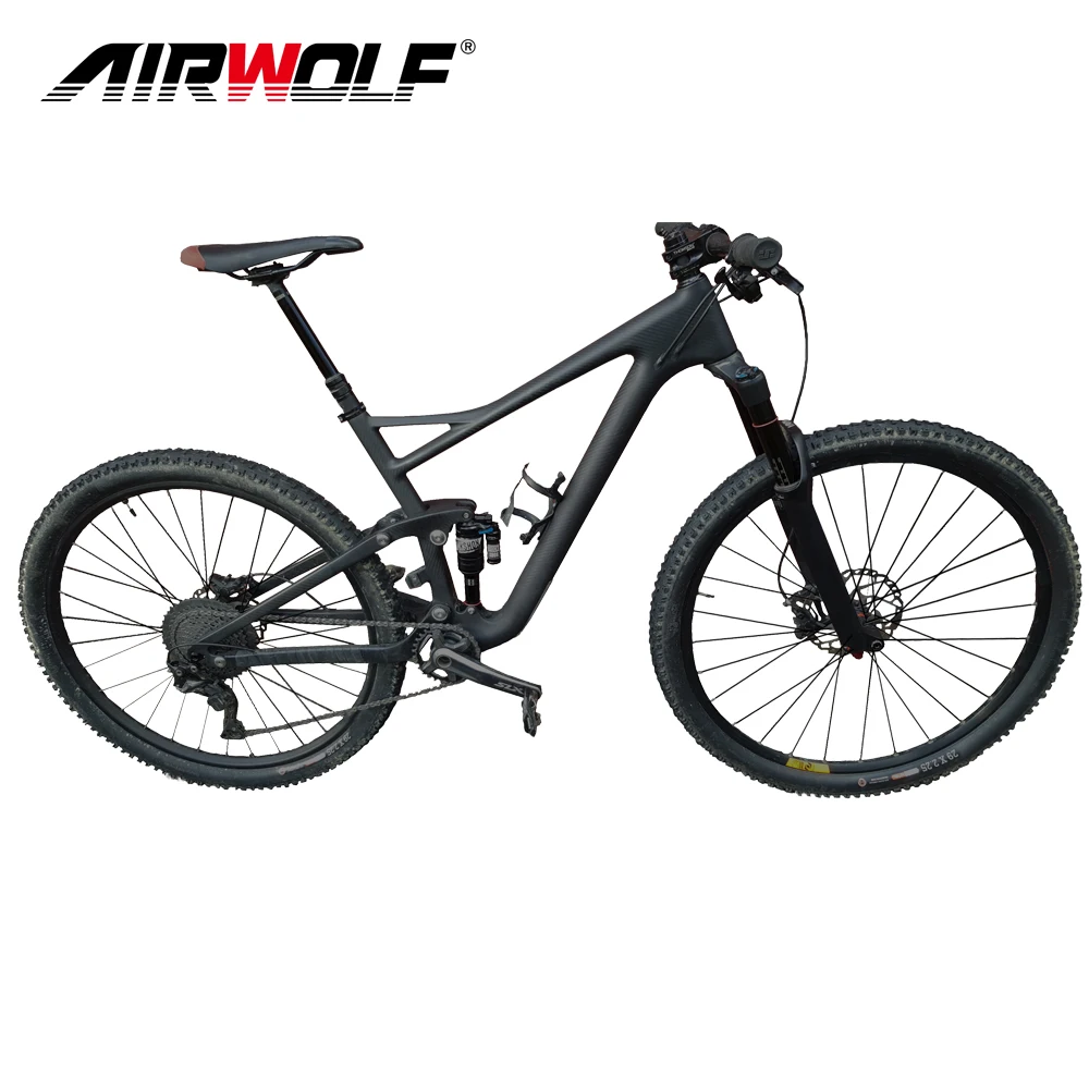 Airwolf 29er полная подвеска рама карбоновая для горного велосипеда в шоке 190*51 мм путешествия 122 мм Максимальный размер шин 2,4 ''Enduro 29er MTB рама