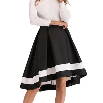 

Autumn Black Women Pleated Skirt Fashion High Waist Elegant Sexy Irregular Midi Tutu Ladies Office Work Skirts Womens Clothing