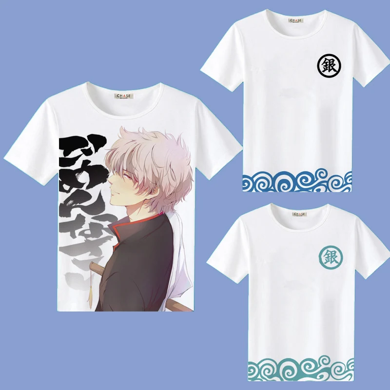 Coshome Gintama T Shirt Sakata Gintoki Cosplay Costumes Men Women Short Sleeve Summer T-shirt  Anime Clothes Tops (28)