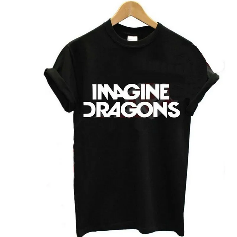 

Imagine Dragons Letter Print T Shirt Women Short Sleeve O Neck Loose Tshirt 2019 Summer Women Tee Shirt Tops Camisetas Mujer