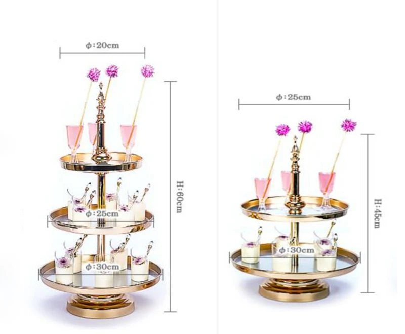 3 шт-11 шт зеркальный торт стенд, круглый металлический десерт, капкейк дисплей пластина-основание для свадебного события день рождения Quinceanera вечерние