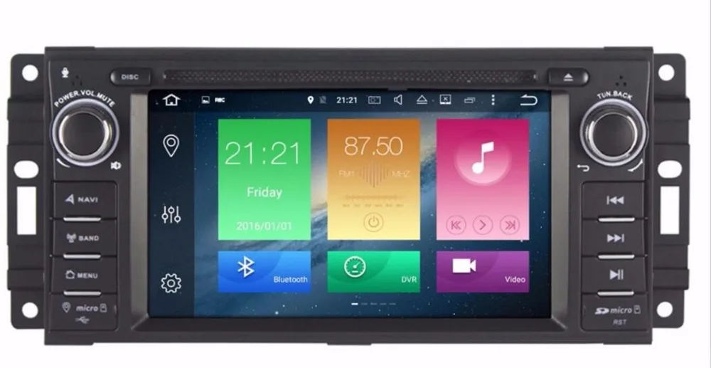 Excellent 2 din Auto Radio Android 8.0 Car DVD Player For Chrysler 300c jeep Compass/Dodge/RAM/Grand Cherokee Wrangle GPS Navi Head Unit 1
