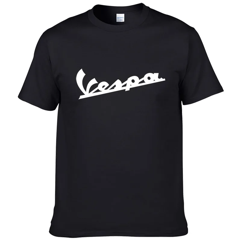 Мужская футболка Vespa хлопковая с короткими рукавами и круглым вырезом Лето 2017
