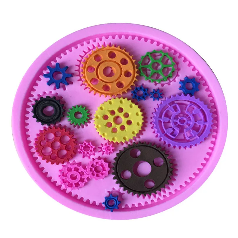 Kinds Of Gear Shape Silicone Cake Mold Bake ware For Cookie Chocolate Jelly Clay Sugar Craft Fondant Decorating Tools | Дом и сад