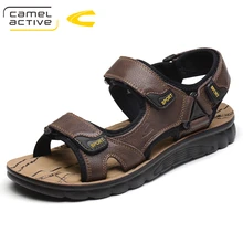 Camel Active Hook& Loop Для мужчин S сандалии натуральная кожа сандалии Открытый Повседневная обувь Для мужчин кожаные сандалии для Для мужчин пляжная обувь 18076