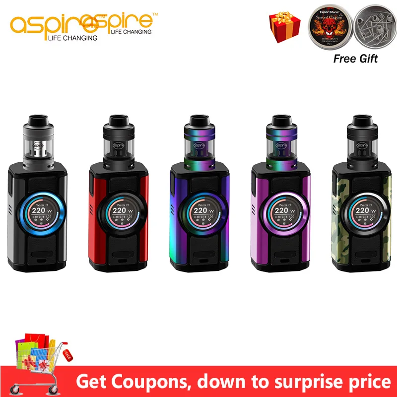 Оригинальный Aspire Динамо Vape комплект 4 мл Nepho танк электронная сигарета 220 Вт