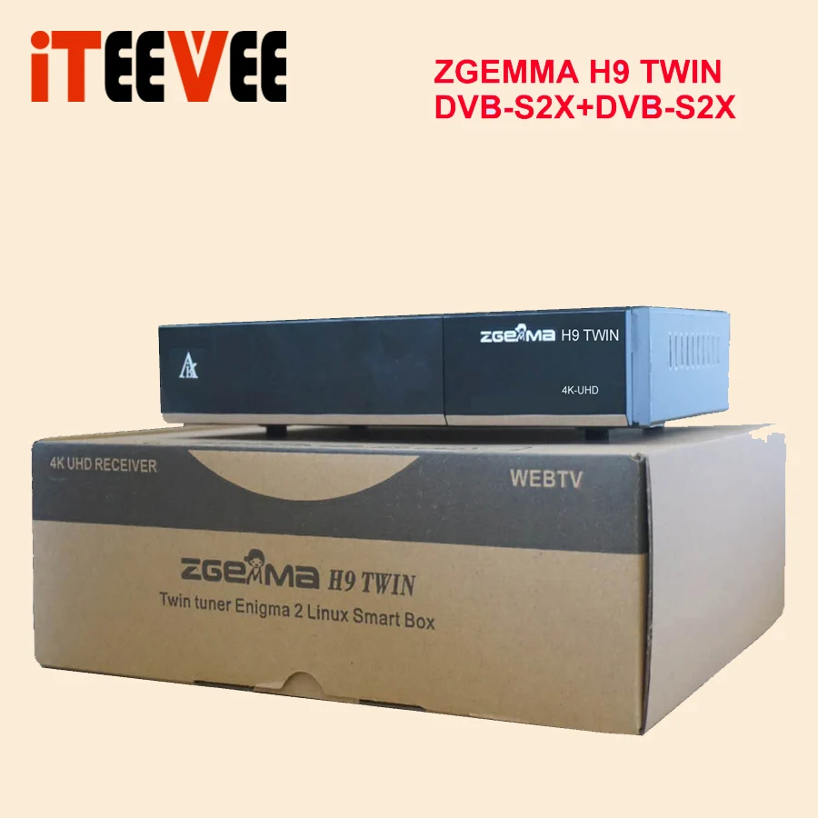 4K UHD Linux Zgemma H9 TWIN 2x DVB S2X HEVC H.265 WIFI Встроенный 2 * CI + спутниковый ТВ