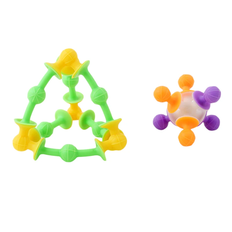 DIY силиконовые строительные блоки собранные присоски присоска забавные строительные игрушки детские развивающие игрушки