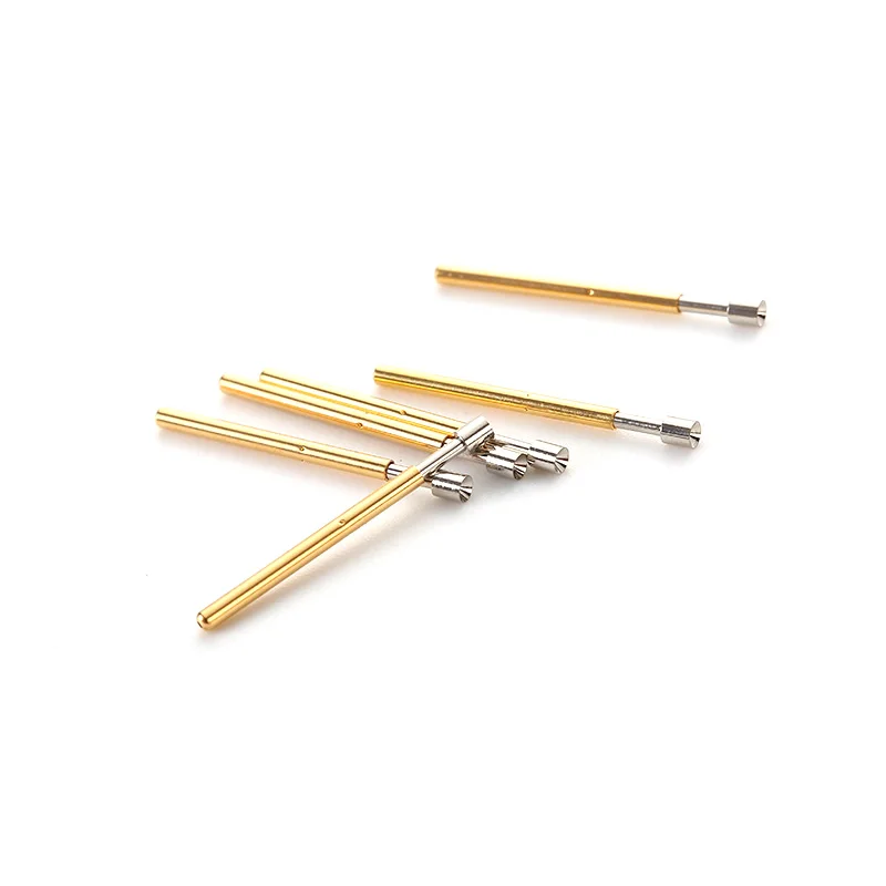 100Pcs P75-A Nickel Plated Springs Test Probe Brass Tube Outer Diameter 1.02mm Total Length 16.5mm Electronic Test Probe Tool