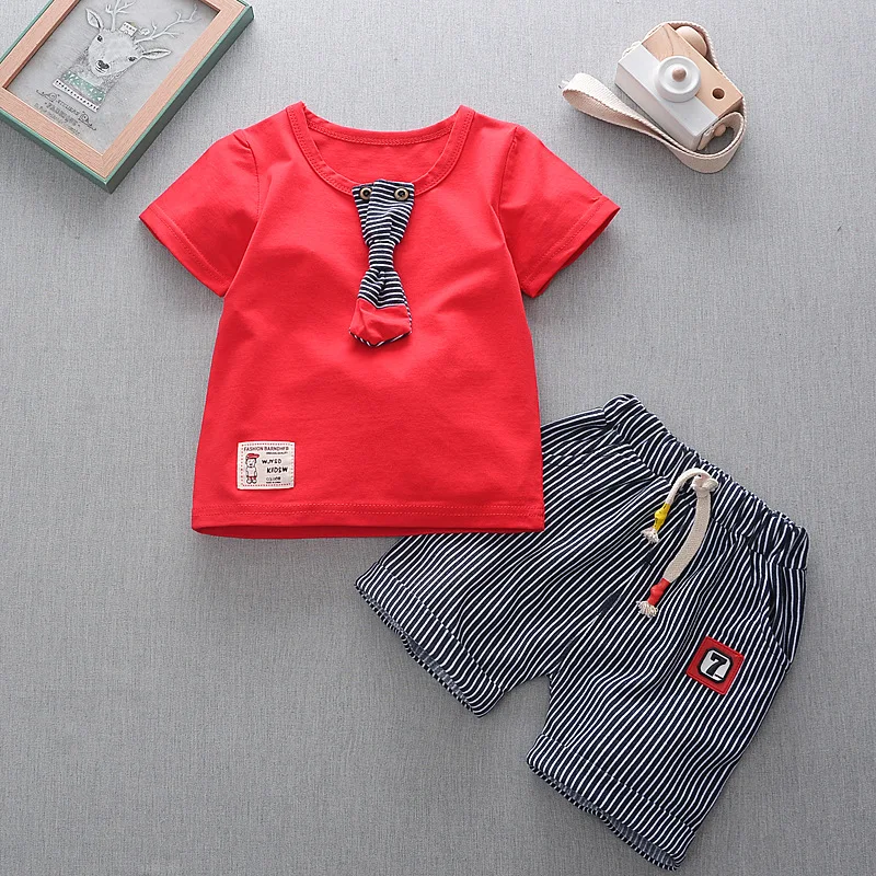 DIIMUU 2PCS Fashion Summer Infant Boys Clothing Sets Children Boy