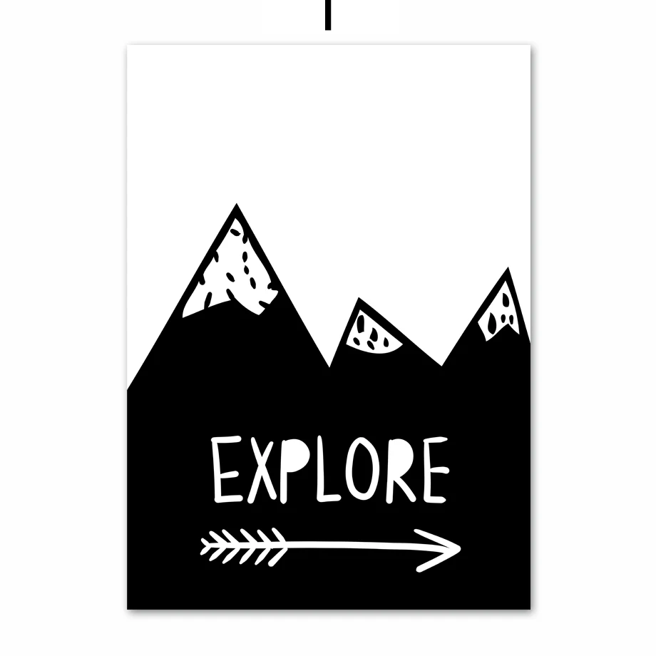 AFFLATUS-Explore-Child-Wall-Art-Canvas-Painting-Nordic-Posters-And-Prints-Black-White-Nursery-Wall-Pictures (8)