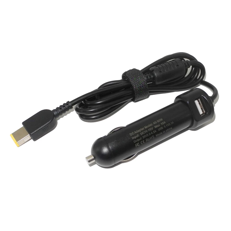 20V 3.25A 65W DC Автомобильное зарядное устройство адаптер питания для Lenovo Thinkpad T440p T460