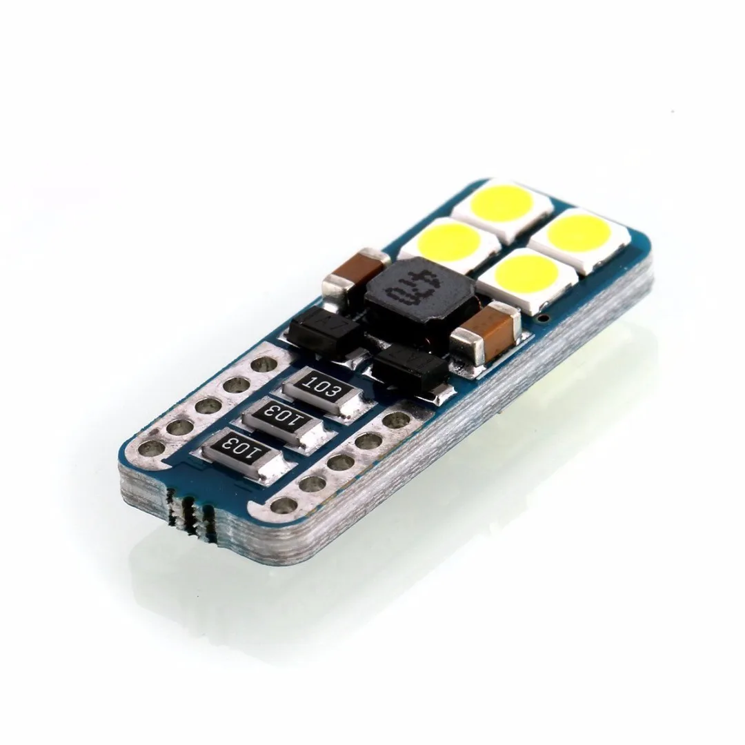 10pcs/lots T10 194 168 W5W 3030 8LED Canbus Side Wedge Width Light Bulb White